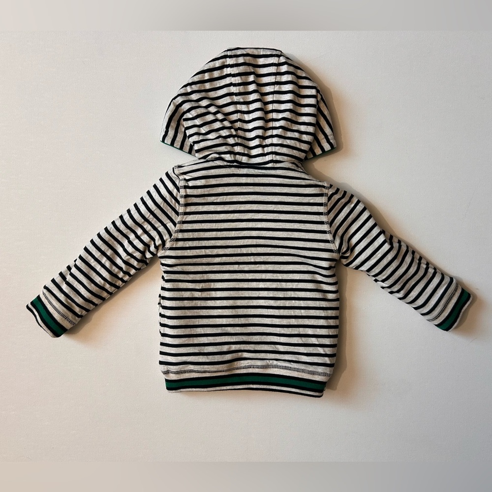 CATIMINI Boy’s Reversible Full Zip Hoodie Sweater Sz 18 Months Dog Logo Fish - Picture 9 of 12